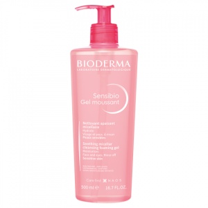 Gel spumant calmant si hidratant Sensibio, 500 ml, Bioderma