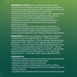 Greenerals Capsule – Complex de superalimente verzi, 120 capsule, 30 zile, Faunus Plant - Img 6