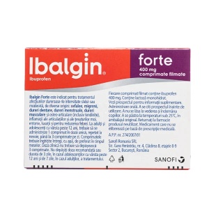 Ibalgin Forte 400mg, 12 comprimate, Sanofi - Img 2