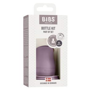 Kit complet pentru biberon din sticla, 0 luni+, Mauve, Bibs 5013300
