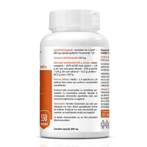 L-Lysine 550 mg, 60 capsule, Zenyth - Img 2