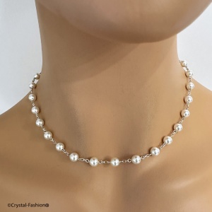 Lănțișor din argint Daria Pearl cu perle de 6 mm, Crystal-Fashion