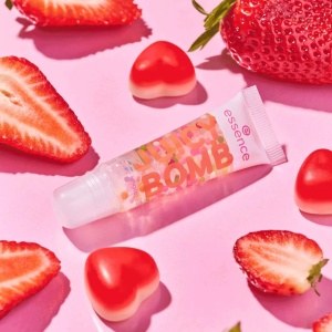 Luciu de buze Juicy Bomb Party Strawberry Sprinkles 05, 10 ml, Essence - Img 3