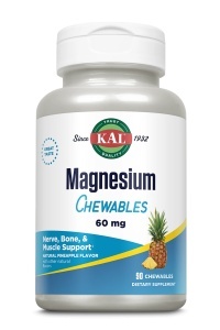 Magnesium Chewables 60 mg, aromă de ananas, 90 tablete masticabile, Secom