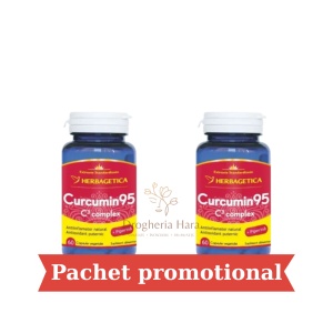 Pachet Curcumin 95 C3 Complex, 60 + 60 capsule, Herbagetica