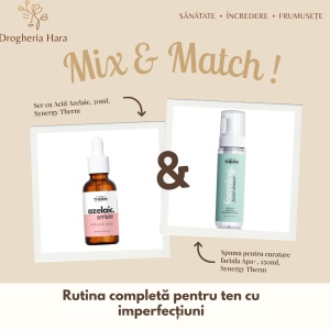 Pachet Ser cu Acid Azelaic 30 ml și Spumă pentru curățare facială Apa+ 250 ml, Synergy Therm
