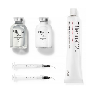 Pachet tratament intensiv Fillerina 12HA Densifying Grad 5, 14 + 14 doze + cremă de zi Fillerina 12HA Densifying Grad 4, 50 ml, Labo - Img 2