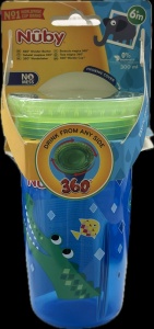 Pahar Stop Picatura 360 grade Wonder Cup, +6 luni, 300 ml, Nuby