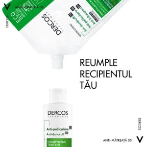 Rezerva eco sampon anti-matreata pentru par uscat Dercos, 500 ml, Vichy - Img 2