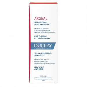 Sampon crema sebo-absorbant pentru par gras Argeal, 200 ml,, Ducray
