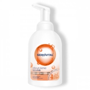 Sapun lichid spuma cu uleiuri naturale, 1447, 300ml, Gerovital
