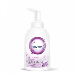 Sapun lichid spuma Pure & Soft cu Rodie, 300ml, 1445, Gerovital