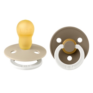 Set 2 suzete fosforescente Colour Glow Latex, tetină rotundă, 18 luni+, 130368 Vanilla/Dark Oak, Bibs - Img 2
