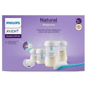 Set biberoane Natural Response SCD657/11, 2x125ml + 2x250ml + Suzeta + Perie, Philips Avent - Img 2