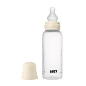 Set complet biberon anticolici cu tetină din silicon flux mediu, 270 ml, Ivory, Bibs - Img 2