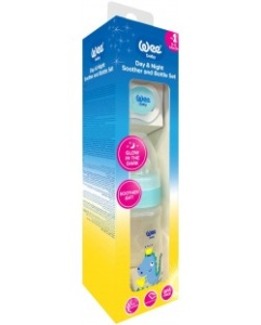 Set Safari – Biberon din PP 150 ml cu tetină din silicon + Suzeta ortodontică din silicon nr. 1, cod 563, Wee Baby - Img 2