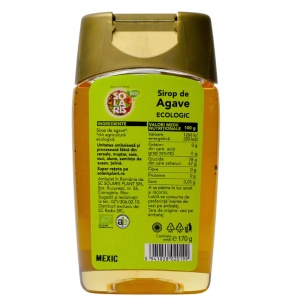 Sirop de agave ecologic, 170 ml, Solaris - Img 2