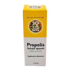 Solutie apoasa de propolis fara alcool, 20 ml, Solaris