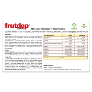 Solutie orala Frutdep Immuno, 10 flacoane, Dr. Phyto - Img 2