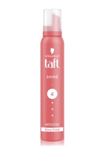 Spuma de par Shine, Strălucire și Fixare 24h, 200 ml, Taft