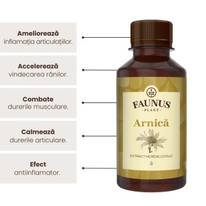 Tinctură de Arnica, 200 ml, Faunus Plant - Img 4