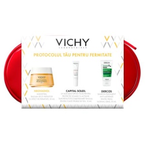Trusa Balsam de zi hranitor cu efect de fermitate Neovadiol Magistral, 50 ml + Fluid cu SPF 50+ Capital Soleil, 15 ml + Sampon anti-matreata Dercos, 50 ml, Vichy - Img 2