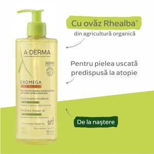 Ulei de dus Exomega Control, 500 ml, A-Derma - Img 3