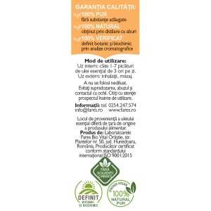 Ulei esential de tamaie, R54, 10ml, Fares - Img 2
