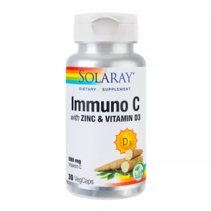 Zinc si Vitamina D3 Immuno C Solaray, 30 capsule, Secom