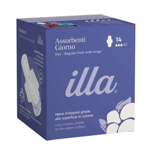 Absorbante bumbac de zi Illa Care, 14 bucati, Illa Care