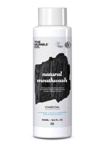 Apa de gura naturala non toxica cu carbune, 500 ml, Humble