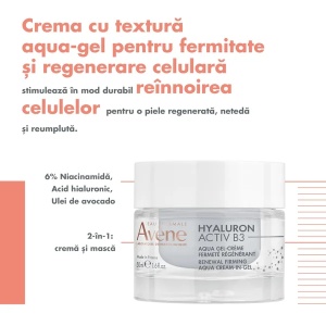 Aqua-gel crema pentru regenerare celulara Hyaluron Activ B3, 50 ml, Avene - Img 6