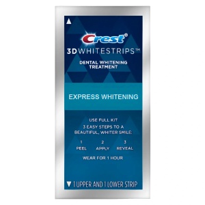 Benzi tratament pentru albirea dintilor 3D White 1 Hour Express, 1 plic, Crest - Img 1
