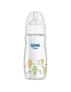Biberon termorezistent cu gat larg 141, 280 ml, Wee Baby - Img 2