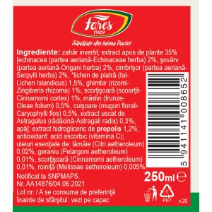 Biosept sirop, A16, 250 ml, Fares - Img 4