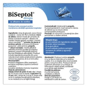BiSeptol drops cu propolis si albastru de metilen, 20 bucati, Dacia Plant - Img 2