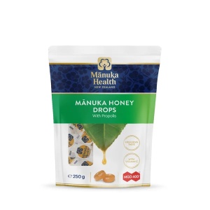 Bomboane cu miere de manuka MGO 400+ si propolis, 250g, Manuka Health