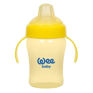 Canita colorata anti-varsare cu maner si cioc din silicon 775 6+ luni, 240ml, Wee Baby - Img 4