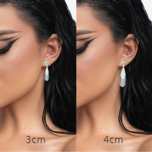 Cercei Angelina Raindrop cu cristal, 2079 F 6-30 GLS, Crystal - Img 2