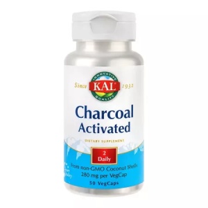 Charcoal Activated (Carbune medicinal) 280 mg Kal, 50 capsule, Secom
