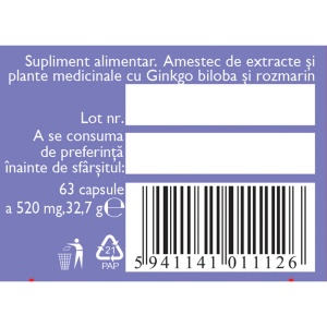 Circulatie cerebrala si memorie 1, N132, 63 capsule, Fares - Img 3