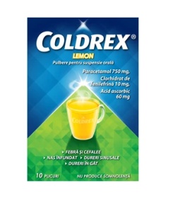 Coldrex Lemon, 10 plicuri, Perrigo