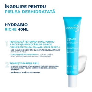 Crema intens hidratanta pe baza de apa Hydrabio Riche, 40 ml, Bioderma - Img 6