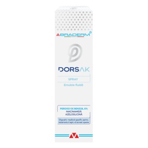 Emulsie fluida spray pentru tratamentului acneei Dorsak, 100ml, Braderm