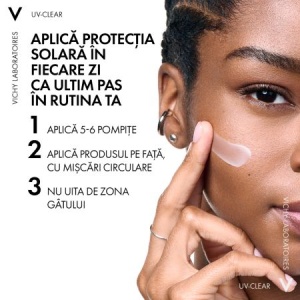 Fluid cu protectie solara SPF 50+ pentru fata UV Clear Capital Soleil, 40 ml, Vichy - Img 8