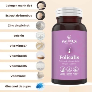 Folicalis – Formula naturala pentru par sanatos, puternic si stralucitor, 60 capsule, Faunus Plant - Img 4