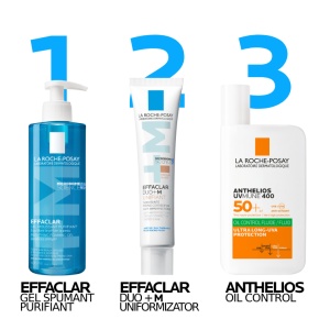 Gel-crema anti-imperfectiuni cu pigment de culoare, Nuanta Medium, Effaclar Duo+M, 40 ml, La Roche-Posay - Img 4