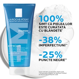 Gel de curatare pentru tenul gras cu tendinta acneica Effaclar +M, 200 ml, La Roche-Posay - Img 4