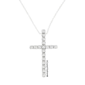 Lănțișor Mona Cross cu cruciuliță de cristale 3,5 cm, Crystal-Fashion
