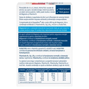 Magnesiu 400mg + Vitamina B1 + B6 + B12 + Acid folic, 30 comprimate, Doppelherz - Img 2
